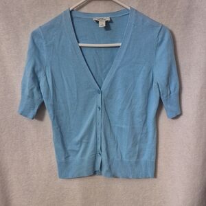 LOFT Women's Light Blue Cardigan